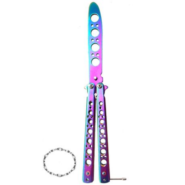Rainbow Butterfly Knife Trainer for Beginners - Practice Knife Trainer Tool