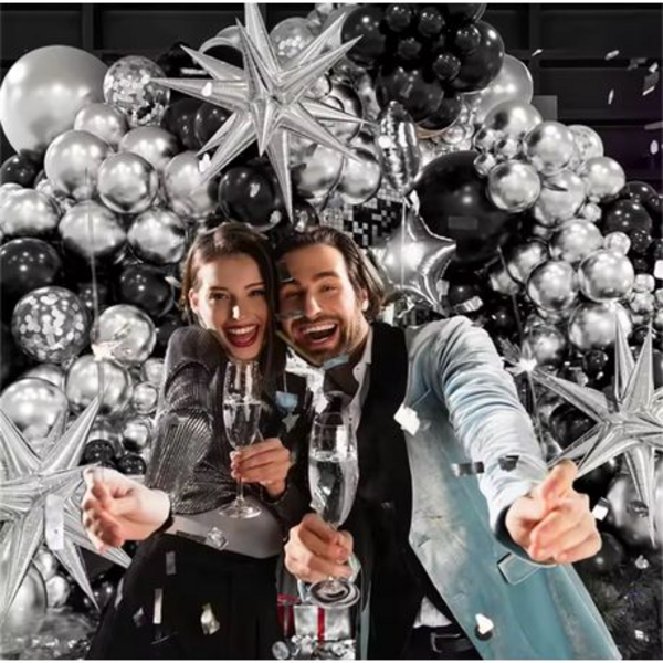 60-Piece "Let's Party" Balloon Kit Decoration Set - Image 18