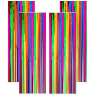 Rainbow Sparkle, Instant Wow - Hang The Fun With Our 4 Pack Foil Curtains