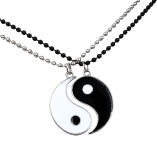 Yin Yang Pendant Neckless Set for Friends, Couples, Boy / Girlfriend BFF