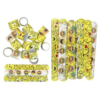 Spread the Smile with Our 30-Pack Mixed Emoji and Unicorn Wristbands