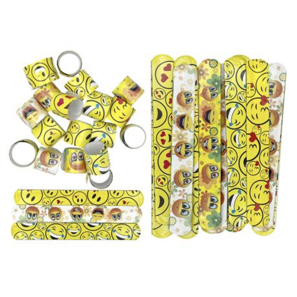 30 Emoji & Unicorn Snap Wristbands