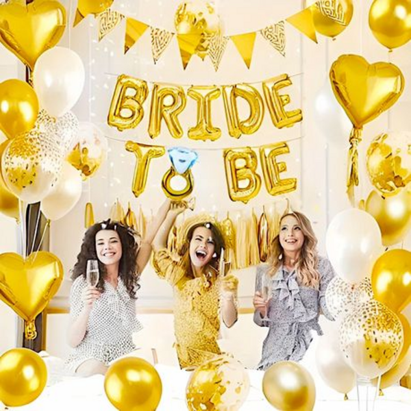 Bride to Be Wedding Party Bridal Foil Decoration Kit Set - Image 12