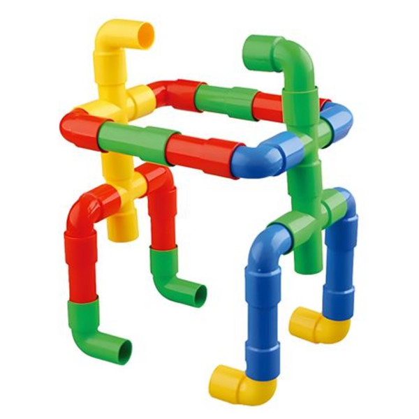 60 Piece Pipe Tube Building Interlocking Set Toys for Kids