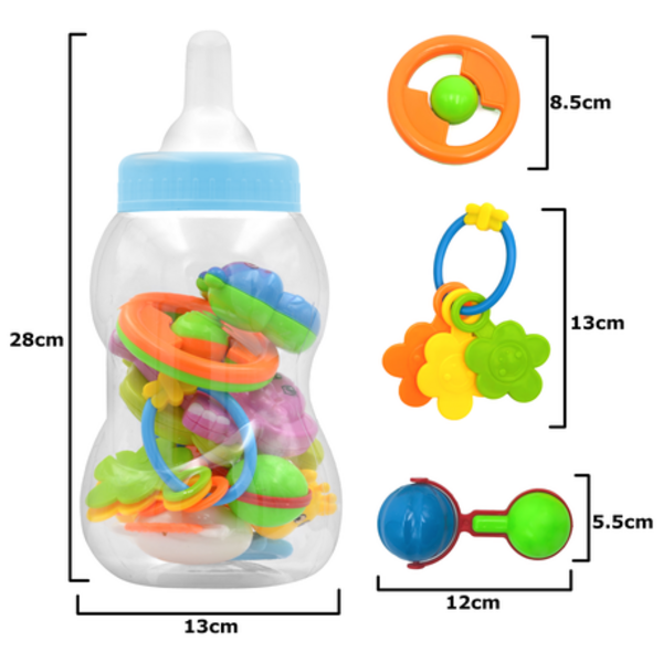 Shake, Rattle Role - Baby Bottle Charity Box or Piggy Bank with 8 Rattles! - Image 2