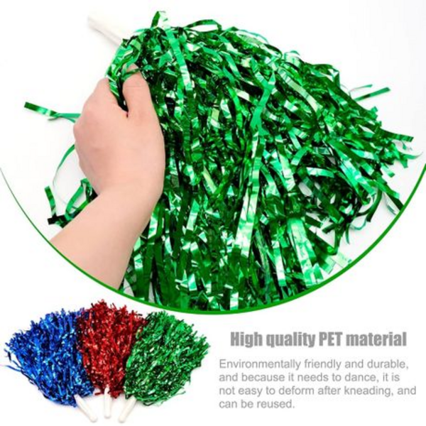 Sparkle in Every Shake Set of 2 Pom Poms - Vibrant Shine for Every Cheer - Image 28