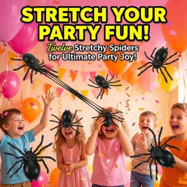 Sticky Stretchy Creepy Crawly Spiders - Novelty Toys & Party Favors! - Image 5