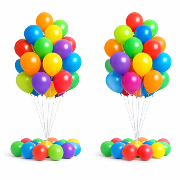 50 x Multi-Coloured 30cm Latex Balloons for Parties & Events