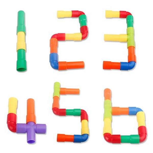 60 Piece Pipe Tube Building Interlocking Set Toys for Kids