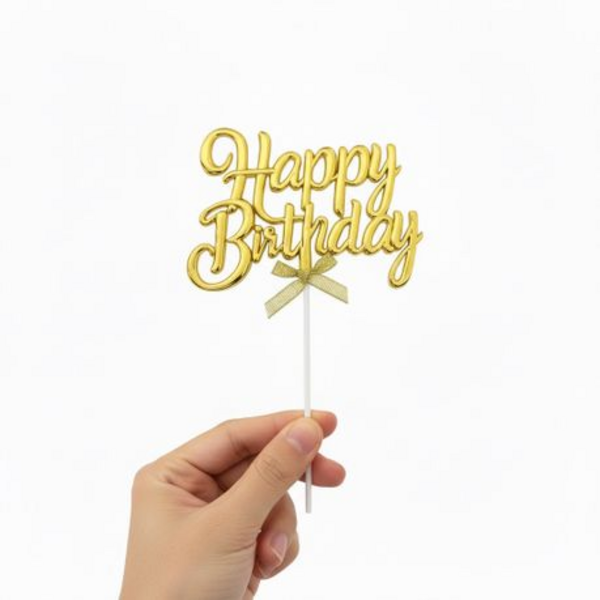 Birthday Cake 3D Decor Topper - Gold or Silver - Bday Party - Image 14