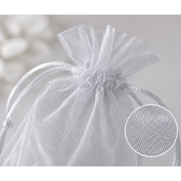 50 Organza 17cm x 23cm Bags in White, Black, Gold, Silver, Black and Red - Image 22