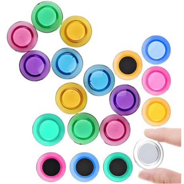 20-Pack Clear Transparent Magnetic Buttons for Refrigerator & Whiteboard