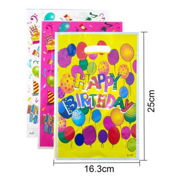30-Piece Bright Yellow "HAPPY BIRTHDAY" Theme Gift & Party Favour Loot Bags - Image 6