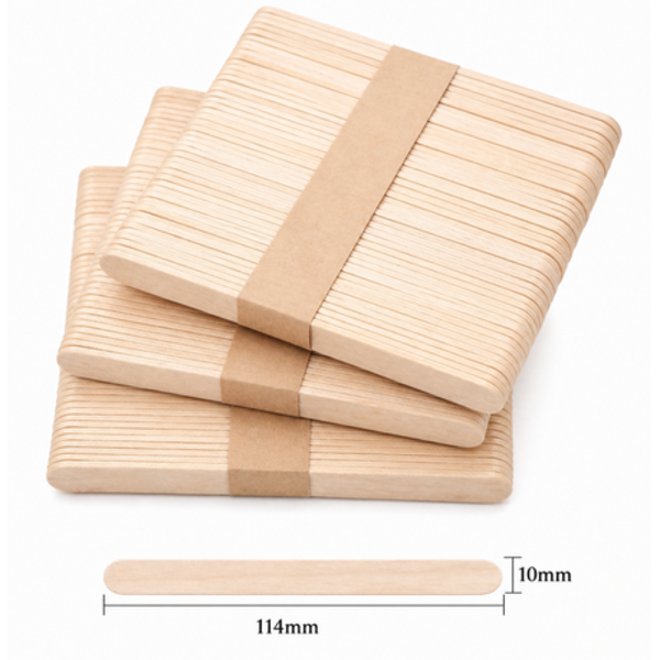 500 Wooden Craft Ice Cream Lollipop Sticks - Natural Wood or Multi-Coloured - Image 4