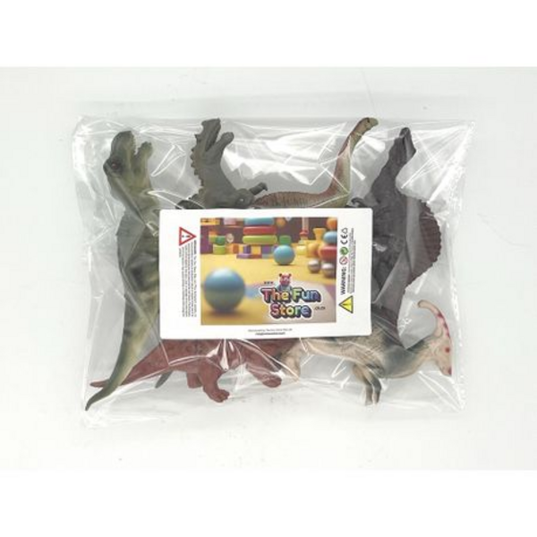 The Fun Store Roar into Imagination: 6-Piece Dinosaur Figurine Set for Kids