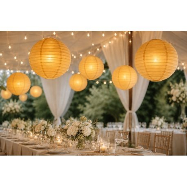 Chinese Paper Lanterns - 5 Pack - Large 40cm Round Hanging Lanterns - Image 15