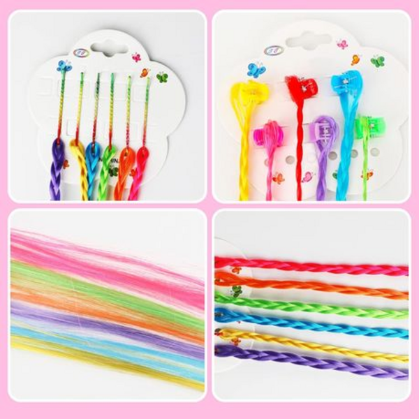 Hair-Raising Fun Gifts / Prizes: 12 Colorful Clip-On Hair Extensions! - Image 6