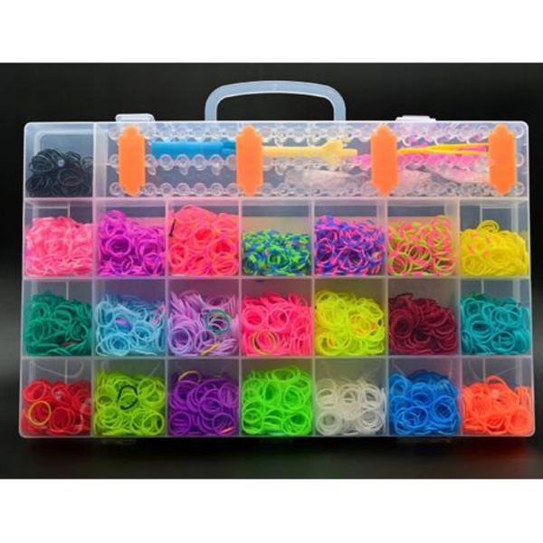 Loom Band Starter Kit - Create Endless Designs 22 Assorted Color Bands