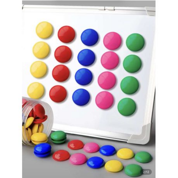 20-Pack Multicolored Magnetic Set Whiteboard & Fridge Magnets - Image 5