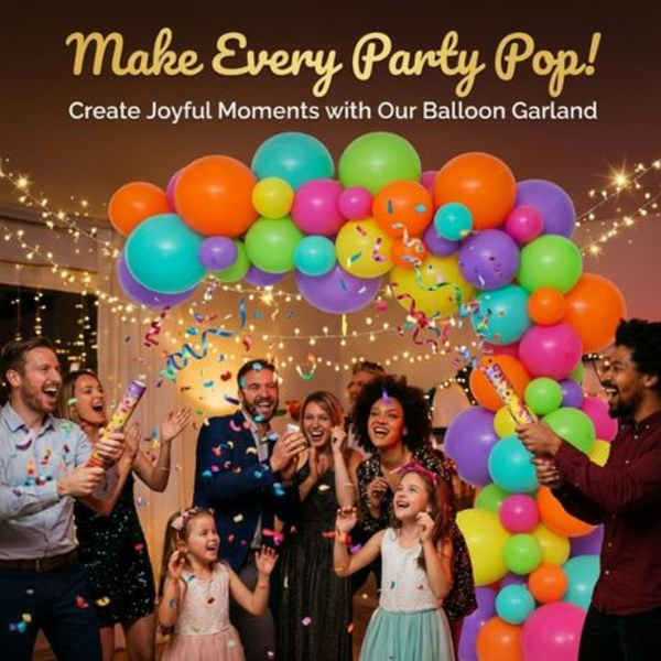 Balloon Garland Arch - Multi-Colour Party / Event Decor Set - Image 2