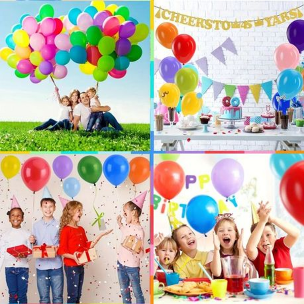 50 x Multi-Coloured 30cm Latex Balloons for Parties & Events - Image 6