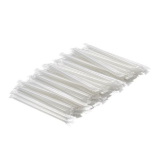 200 Individually Wrapped Disposable Jumbo Smoothie Straws