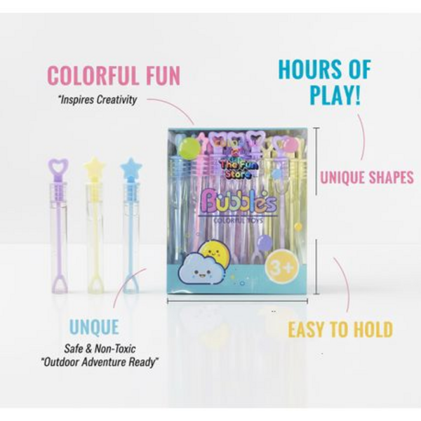 48pc Vibrant Bubble Wands with Decorative Shapes - Perfect for Celebrations - Image 2
