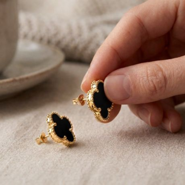 Elevate your style with timeless Vintage Alhambra Earringse. - Image 4