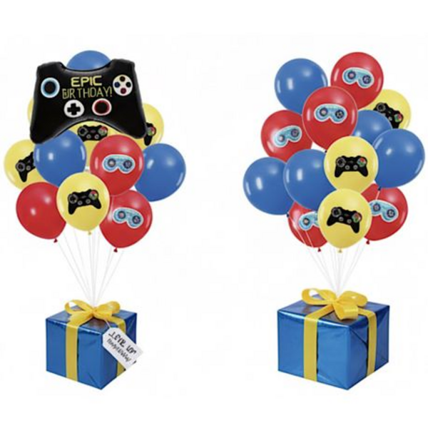 41-Piece Gamer Happy Birthday Balloon & Party Decor Set - Image 8