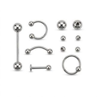 Body Piercing Jewellery Set - Assorted Piercings Styles for Versatility