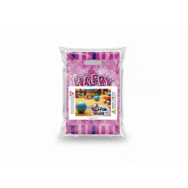 30 Piece Pink Glitter Star Party Favor Bags with Happy Birthday Design - Image 9