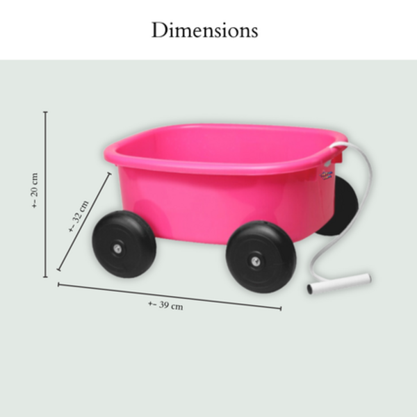 Kid's Pull Wagon: Spark Imagination & Outdoor Fun in BLUE, PINK & RED - Image 14