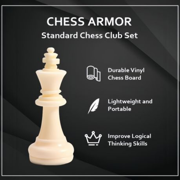 Tournament Standard Chess Set with 32 Chess Pieces - Black / Green / White