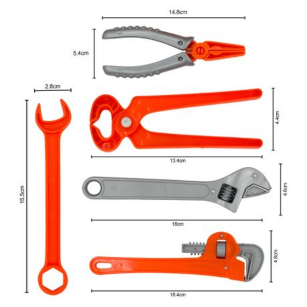 Kids Toy Tool Set with 12 Essential Tools for Imaginative Play - Image 8