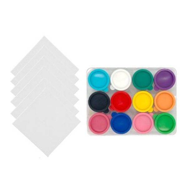 Bringing Art to Life for Little Ones with 12 Vibrant Colors & 6 Canvas