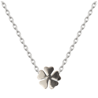 5Leaf Clover Steel Pendant on a +-41 to +-45cm Extendable Necklace Chain
