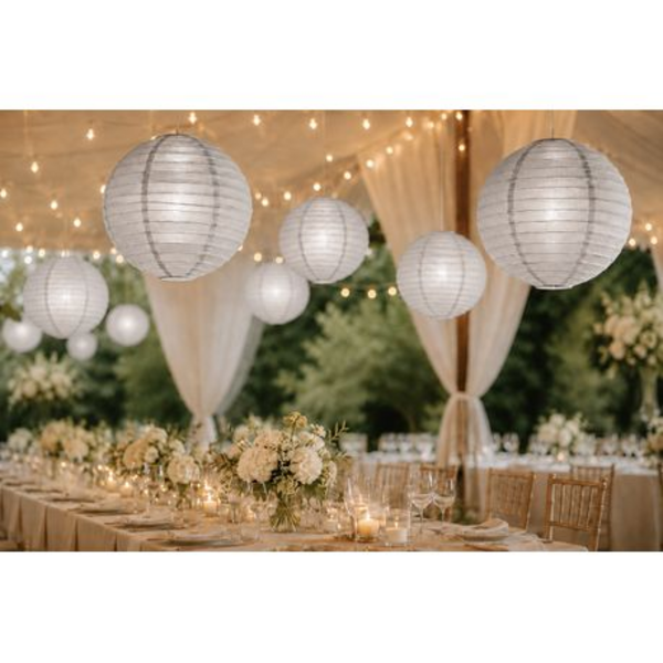 Chinese Paper Lanterns - 5 Pack - Large 40cm Round Hanging Lanterns - Image 11