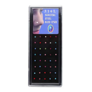 40-Piece Set Surgical Steel Nose Studs