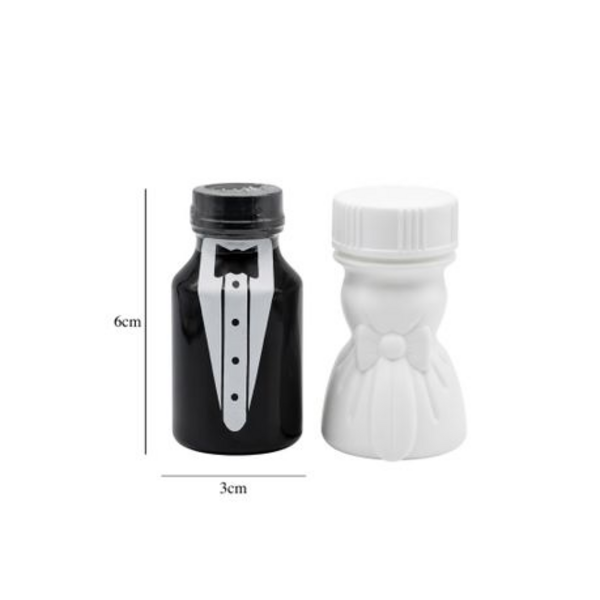Wedding Bubble Bottles - Bride & Groom Shaped Party Favors - 24 Pack - Image 8