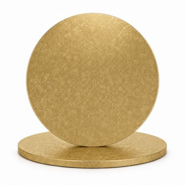 2 Pack 25cm Foil Covered Round Cake Boards - Flower Embossed - Image 3