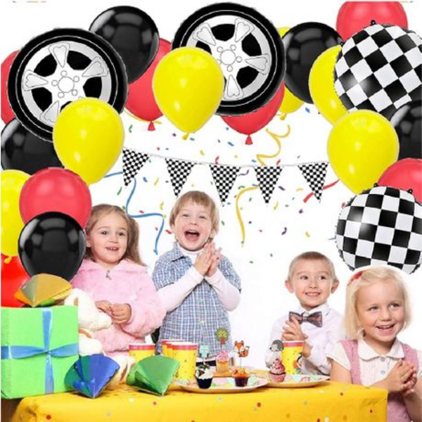 +-130 Piece Race Car Themed Balloon Kit Decoration Pack - Image 6