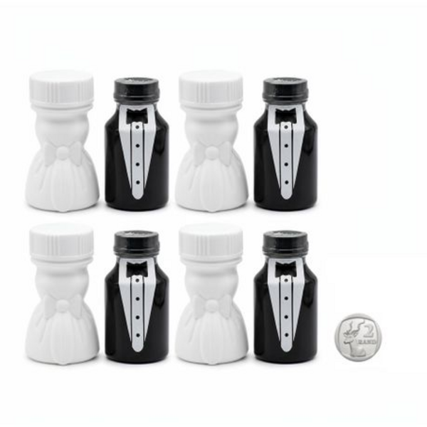 Wedding Bubble Bottles - Bride & Groom Shaped Party Favors - 24 Pack - Image 7
