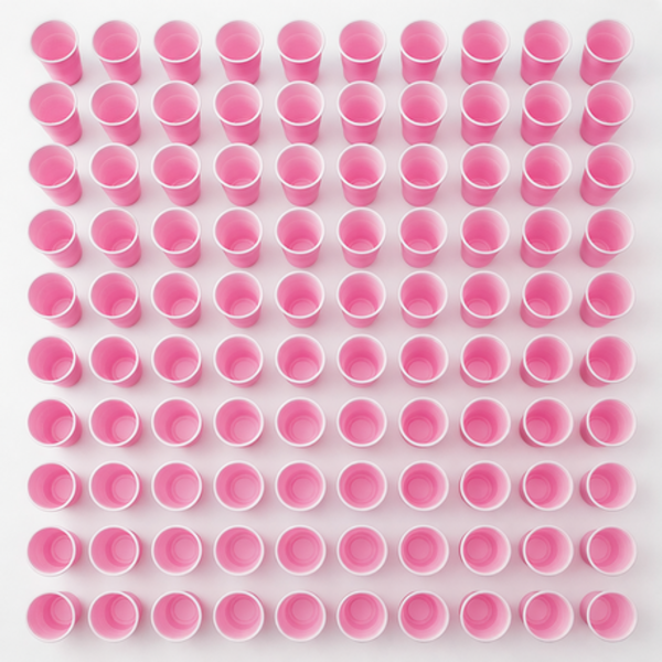 100 Pink Disposable Party Cups - 470ml / 16oz Sturdy Plastic Drinking Cups - Image 7