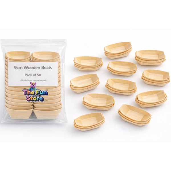 50 Pack - 9cm Disposable Pine Catering Food Trays