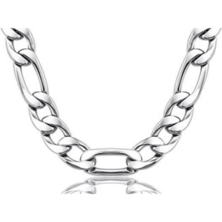 Premium Chunky Surgical Stainless Steel Figaro Chain Necklace for Men Women