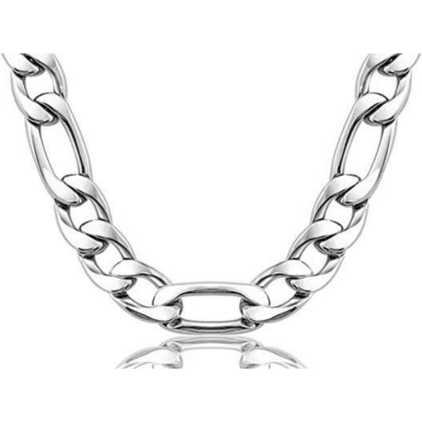 Premium Chunky Surgical Stainless Steel Figaro Chain Necklace for Men Women