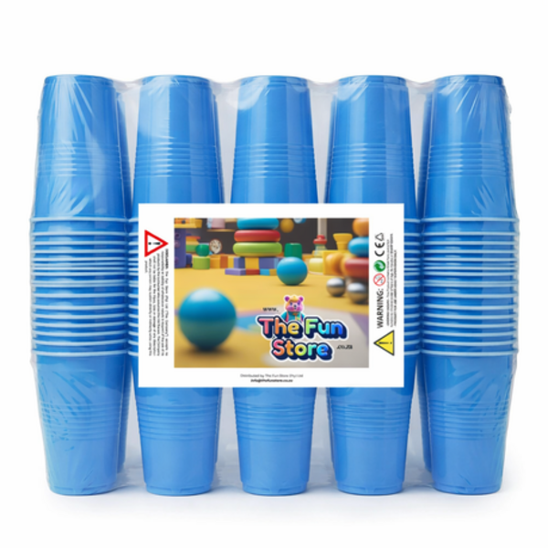 100 Blue Disposable Party Cups - 470ml / 16oz Sturdy Plastic Drinking Cups - Image 9