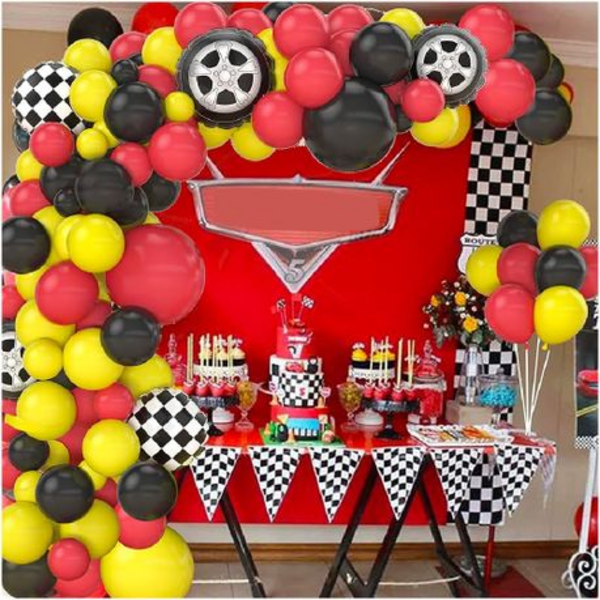+-130 Piece Race Car Themed Balloon Kit Decoration Pack - Image 4