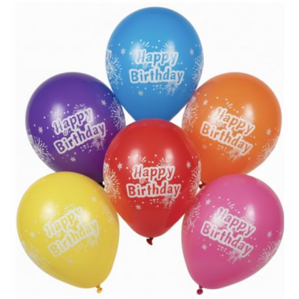 Multi-Colored "Happy Birthday" Balloon Set - 20 Pack - Image 2