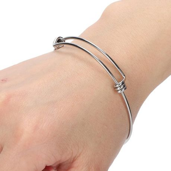 Shine Bright with the "Silver" Adjustable Bangle - Image 4